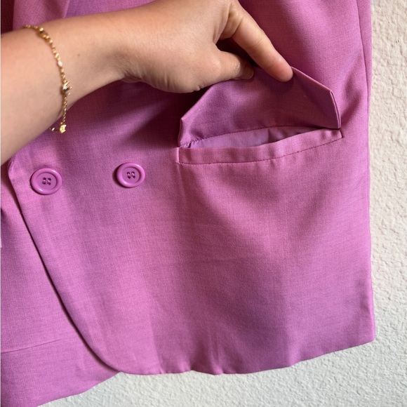 Pomelo brand Women's Pink Short Sleeve Blazer ( size S ) - Picture 7 of 15